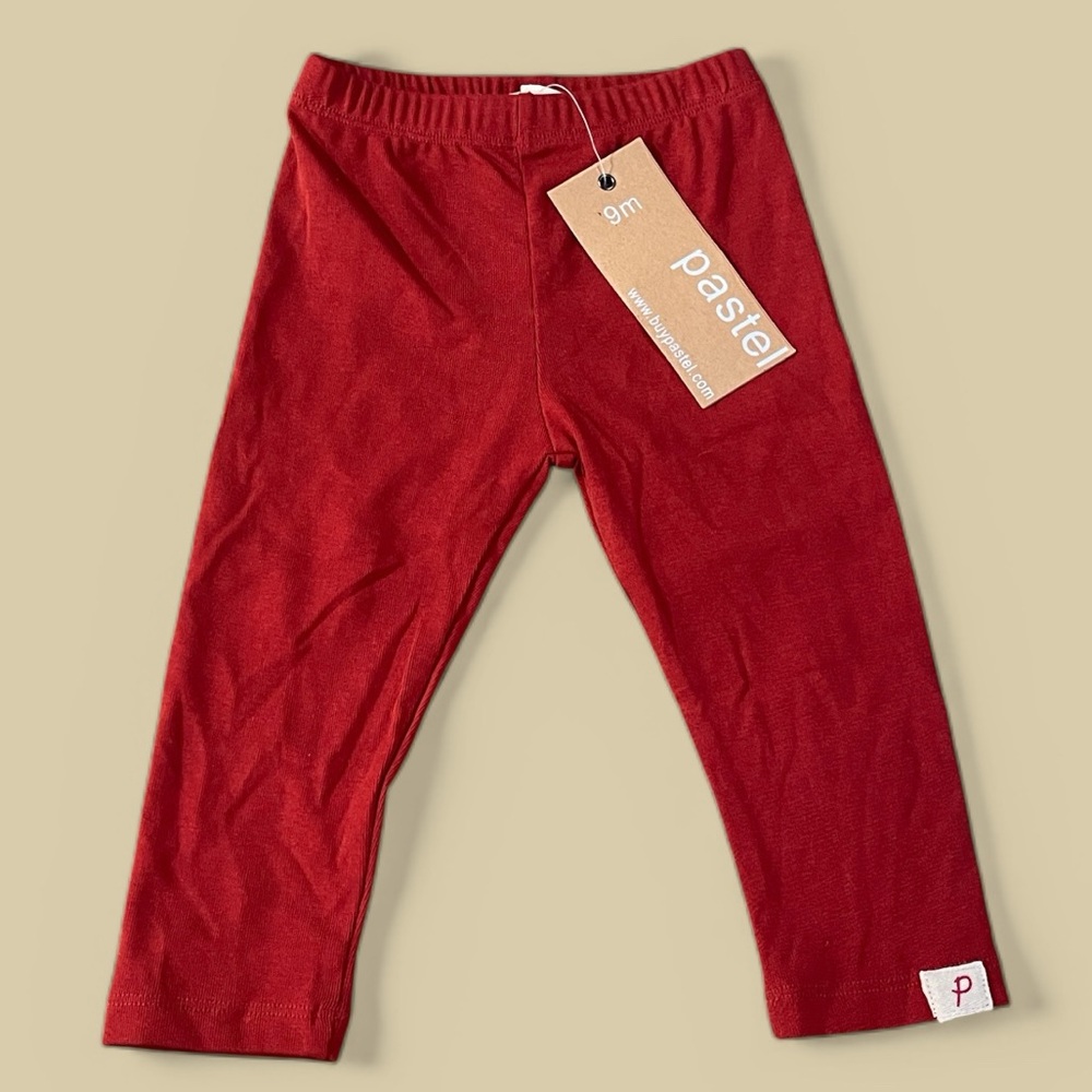 New 18m baby rusty red leggings
